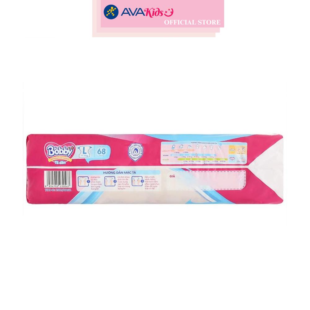 Tã dán Bobby size L 68 miếng (9 - 14 kg)