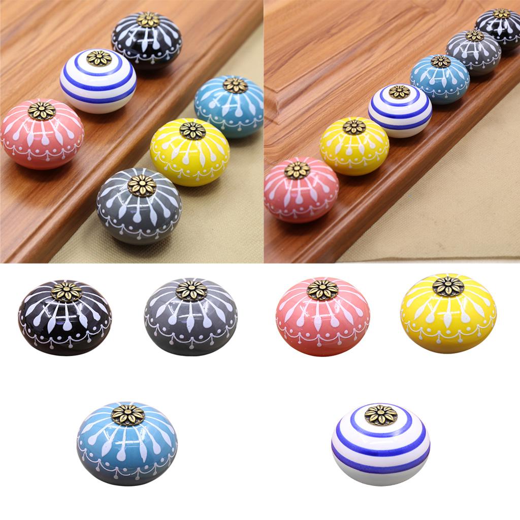 Ceramic Cabinet Knobs Drawer Furniture Hardware Door Pull Handle