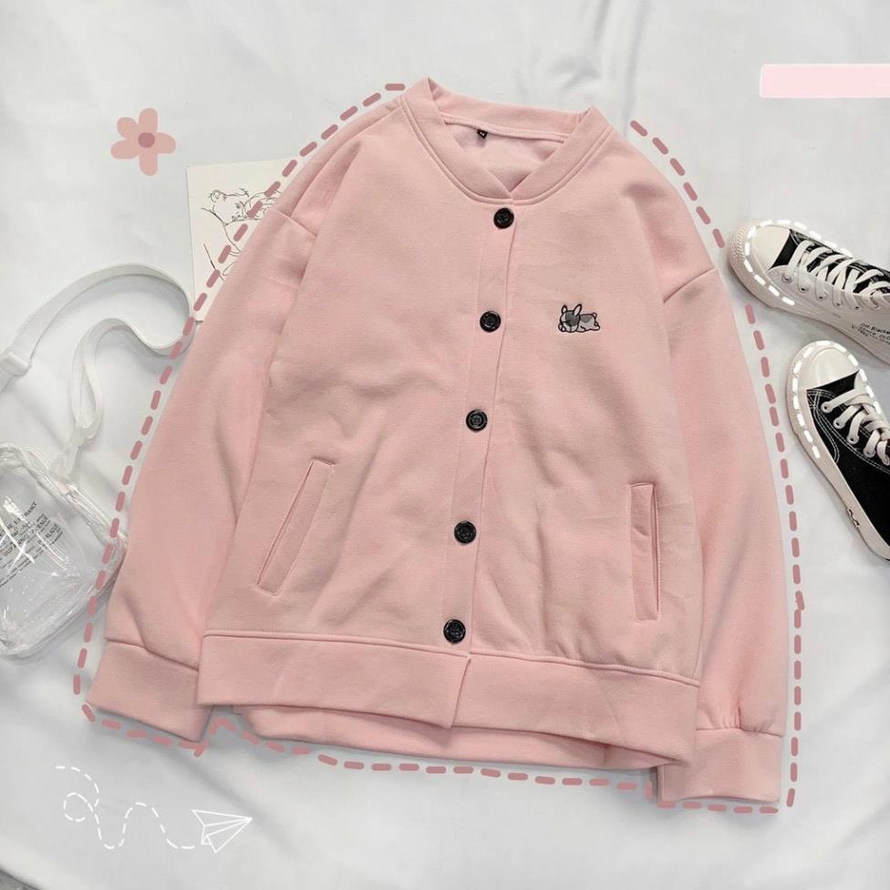 Áo khoác nỉ Cardigan PUPPY LAZY form rộng áo nỉ bông nữ Unisex thời trang kim gia