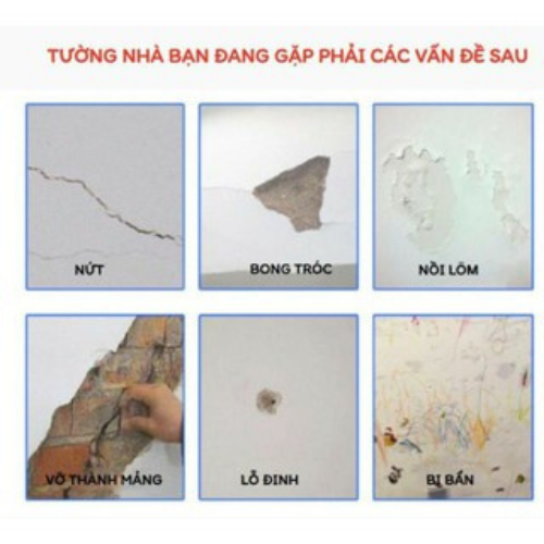 Keo vá vết nứt tường nhà cao cấp chống nước chống mốc