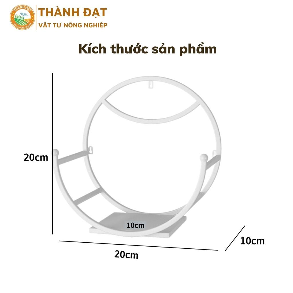 Giá treo chậu cây, giá đỡ chậu cây hình bán nguyệt không cần khoan tường