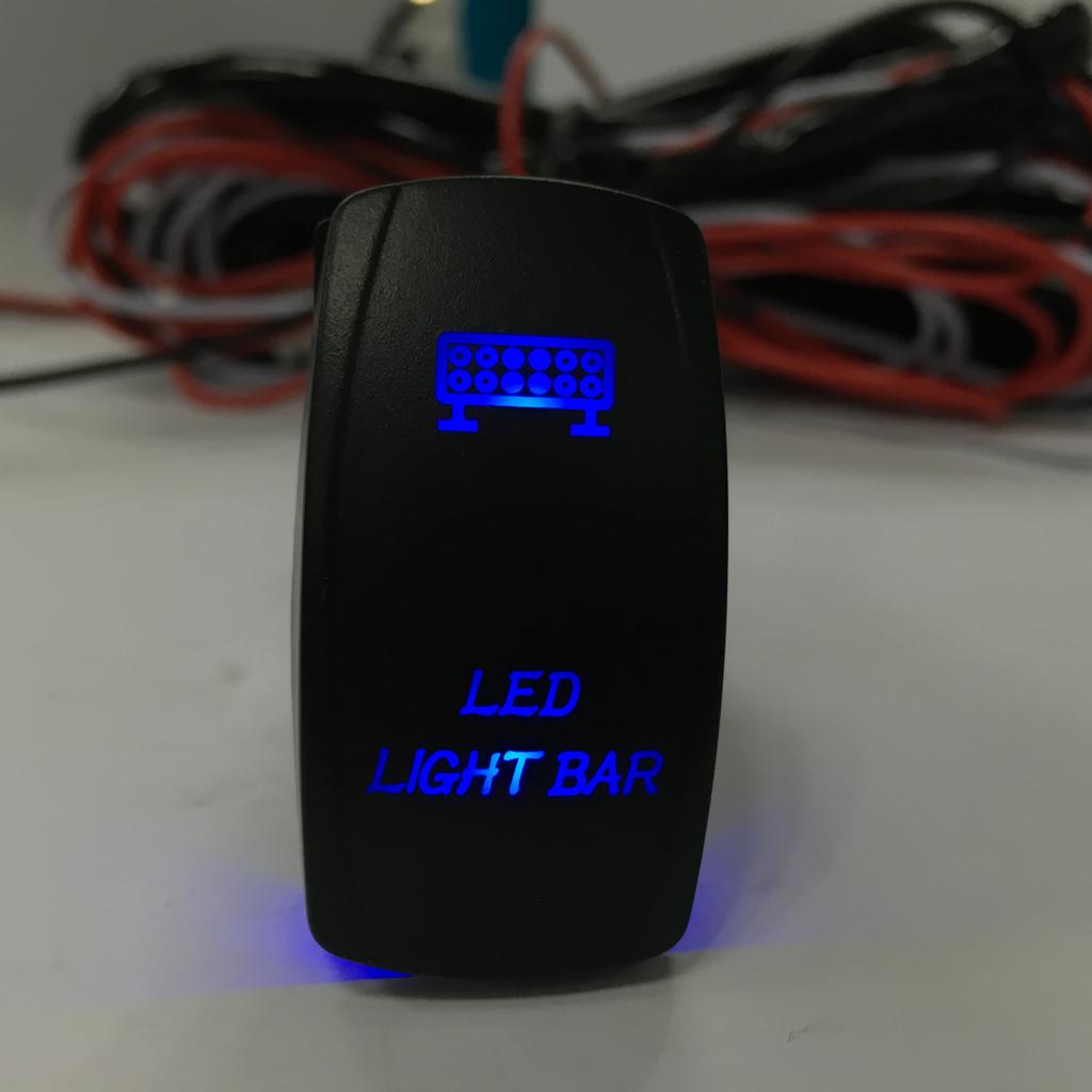 5-PIN Light Bar Rocker Switch Push Button Control Overload Protection