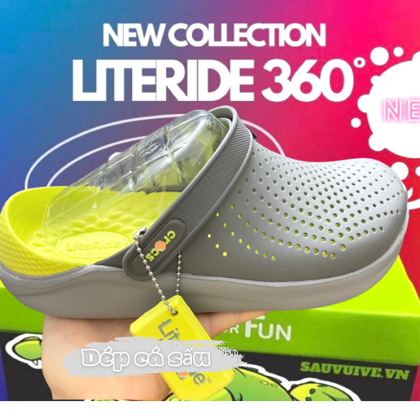 Dép sục cross literide màu Vàng Cốm êm mềm nam nữ hàng xuất xịn, mẫu mới, full box