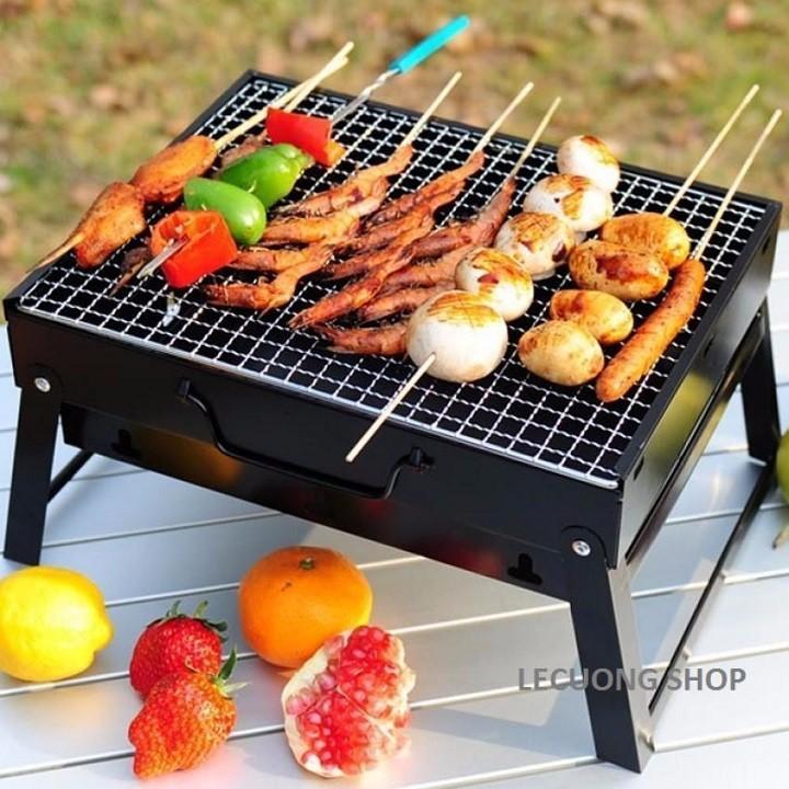 Bếp nướng than hoa không khói BBQ ngoài trời cao cấp + Tặng Kèm Vỉ Nướng