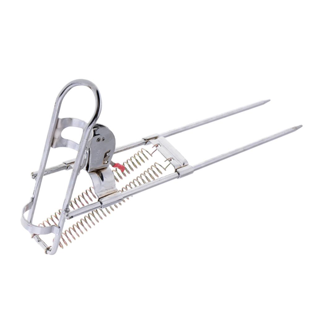 Portable Stainless Steel Practical Double Automatic Spring Fishing Rod Bracket Fishing Pole Holder Stand Rack