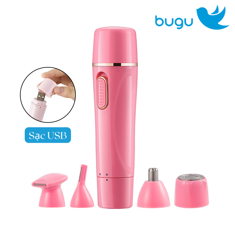 Máy Cạo Lông Toàn Thân Chính Hãng Bugu BZ-35666 Đa Năng 4 In 1 Sạc USB Nhỏ Gọn Tiện Lợi An Toàn