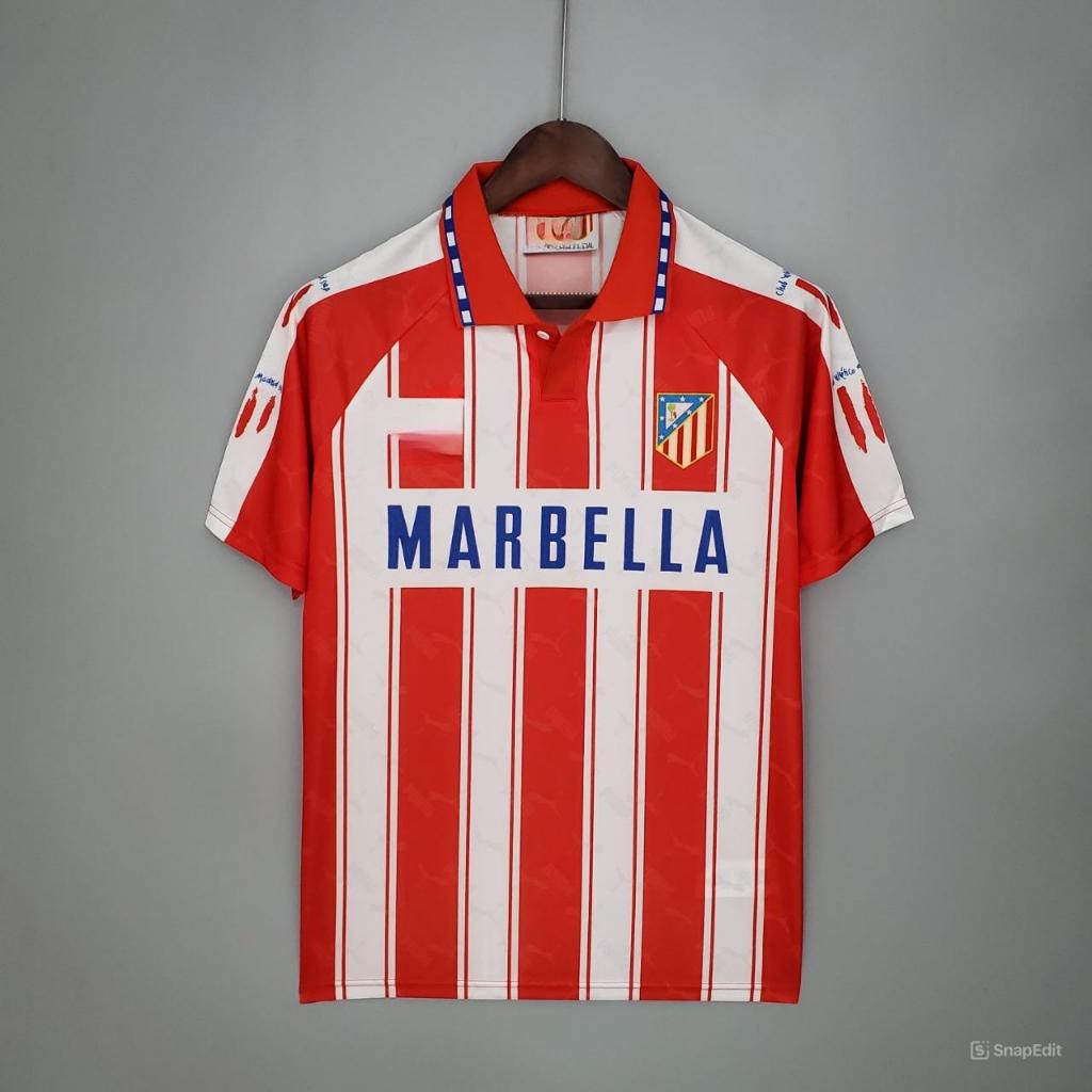 Áo Bóng Đá Retro Atletico Madrid 1994/1995 - Sân Nhà bản cao cấp vải Cotton Polyester
