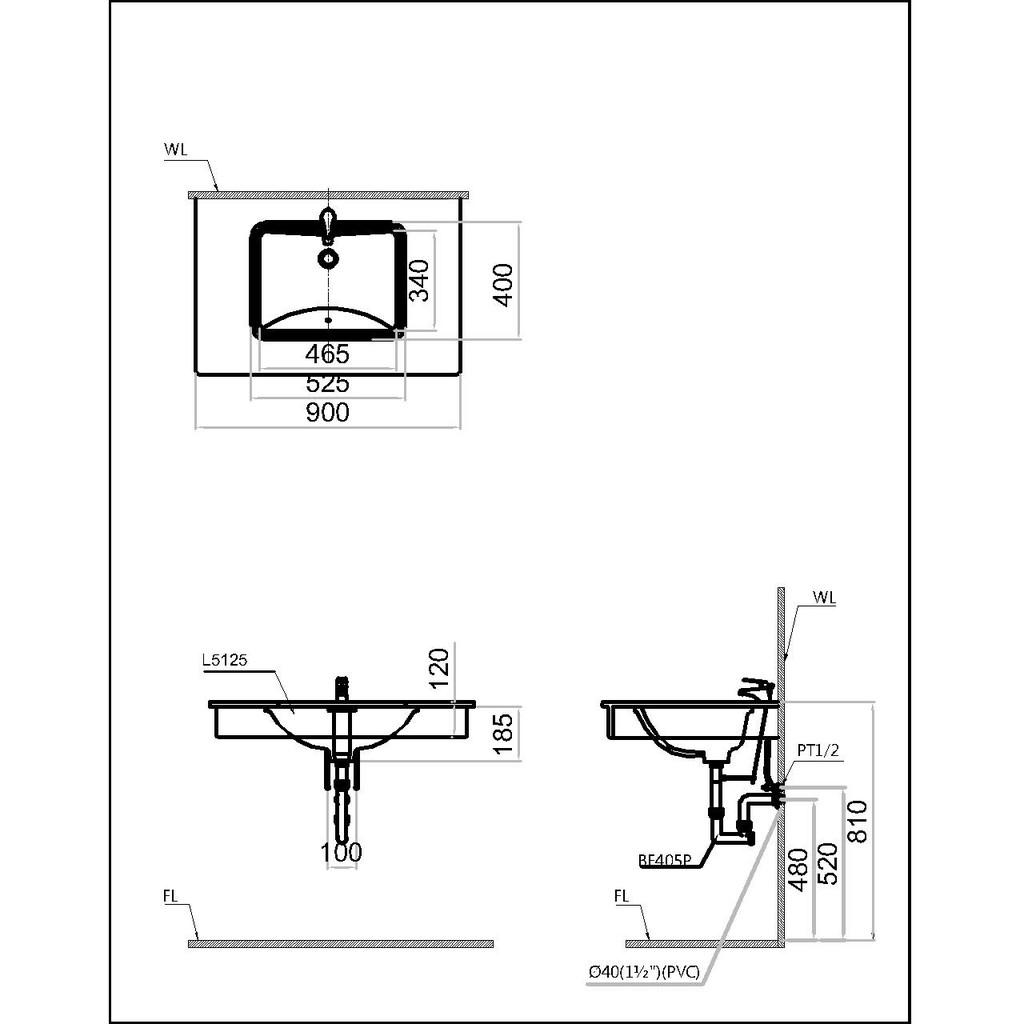 Lavabo Âm Bàn - L5125