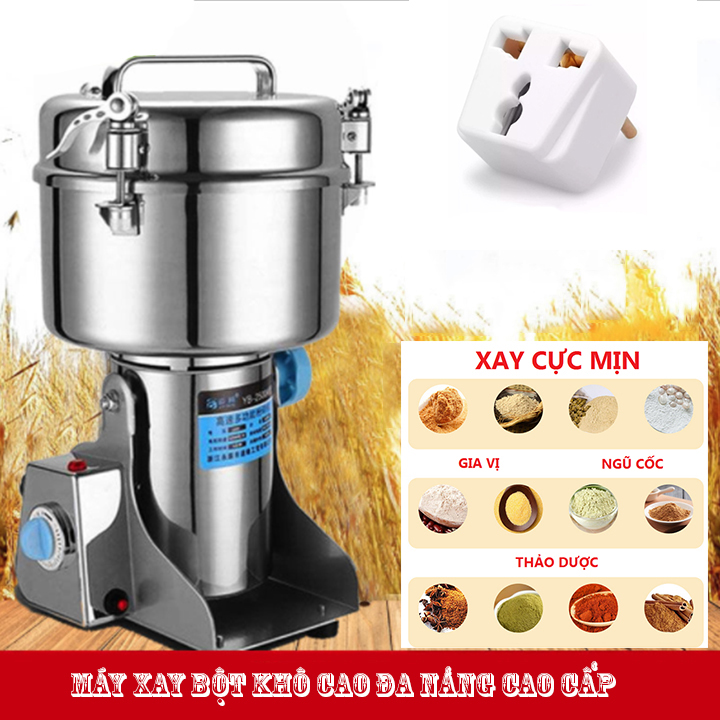 Máy Xay Tinh Bột Hiệu Suất Cao (Tặng kèm 1 Phích cắm Điện chuyển đổi chấu)-Hàng Chính Hãng