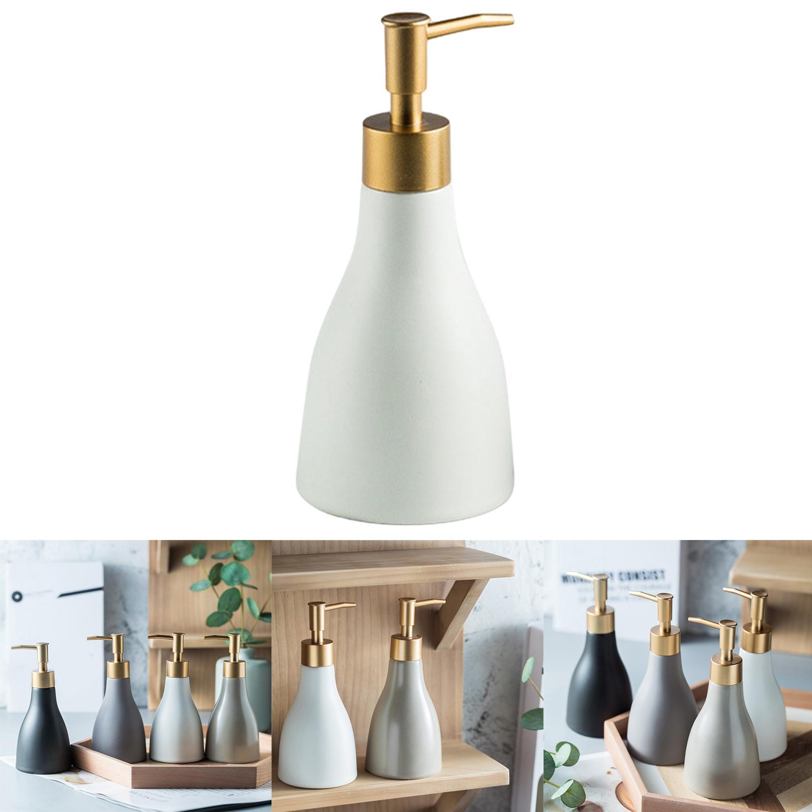 Ceramic Hand Soap Pump Dispenser Shower Bottle for Home