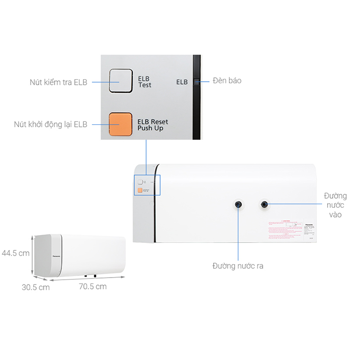 Máy Nước Nóng Panasonic DH-30HAMVW (2500W)