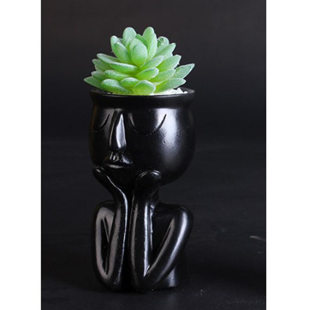 3pcs Human Portrait Sculpture Flower Pot Vase Succulent Cactus Planters