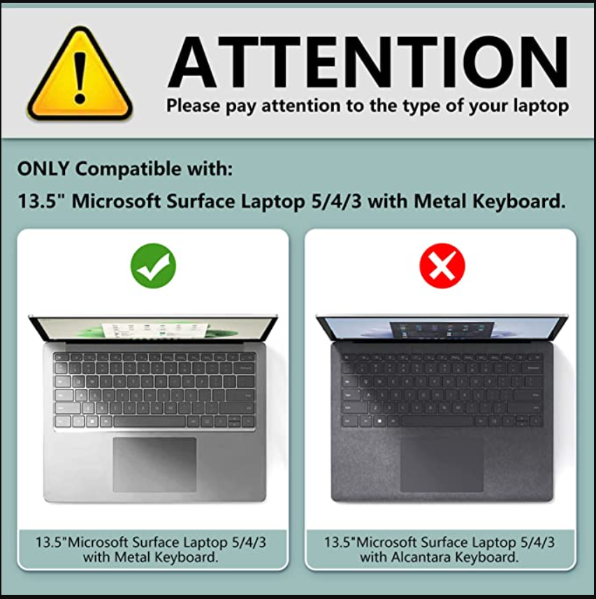 Case ốp trong suốt dành cho surface laptop 3/4/5