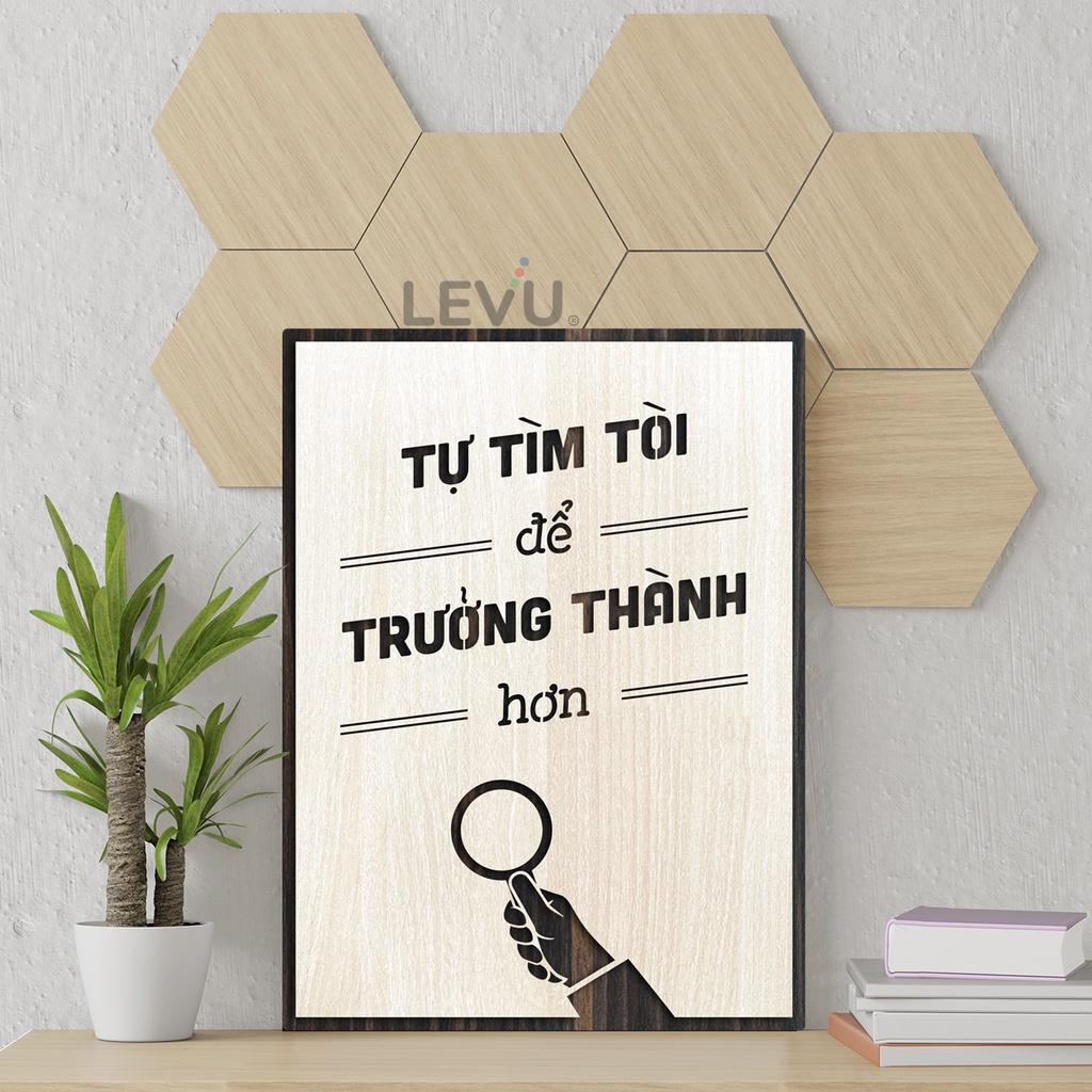 Tranh phòng học LEVU LV047 "Tự tìm tòi để trưởng thành hơn"