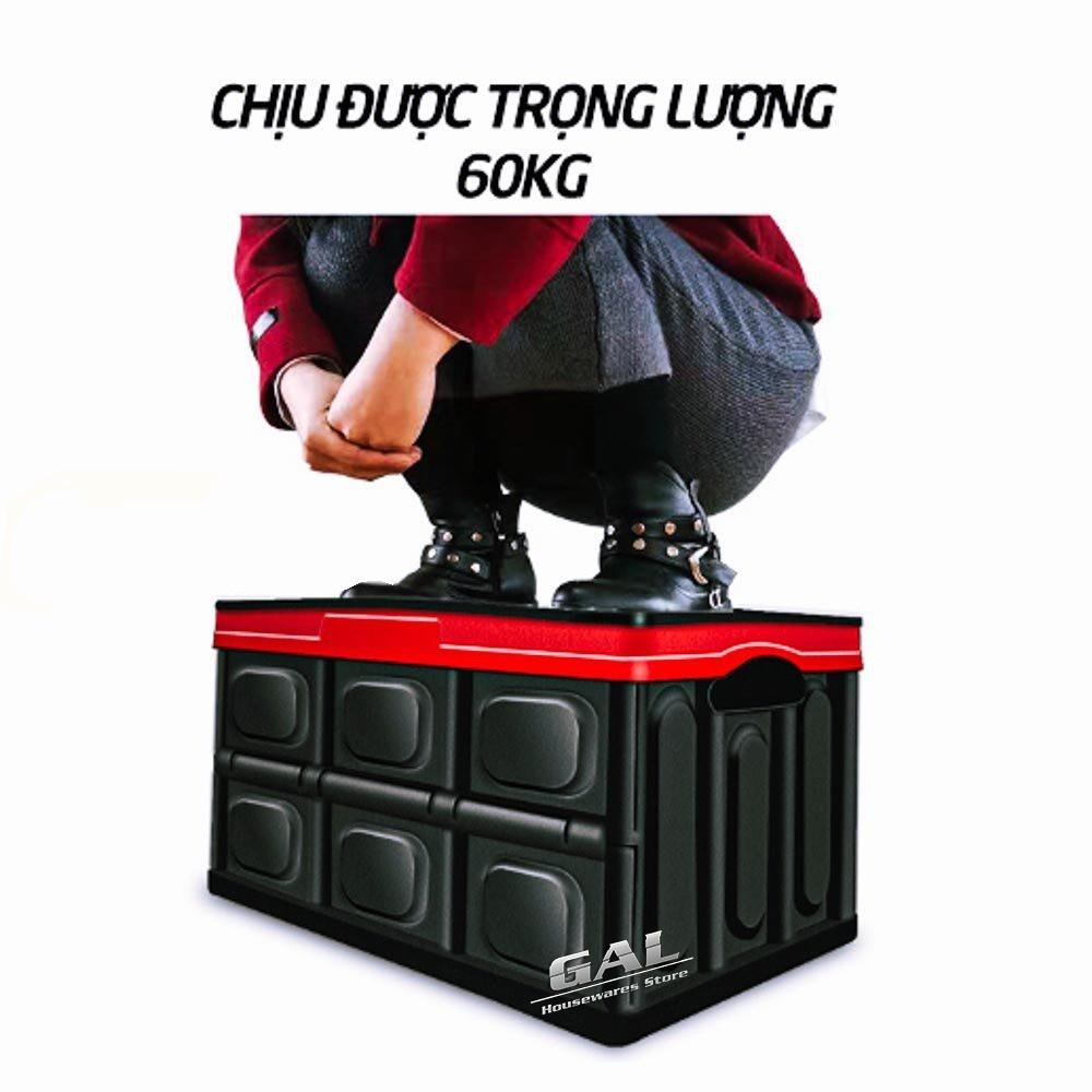 Thùng Đựng Đồ Ô Tô Xeyeuauto Nhựa ABS Nguyên Khối Gấp Gọn Đa Năng Dung Tích 56 Lít Để Cốp Sau Ô Tô
