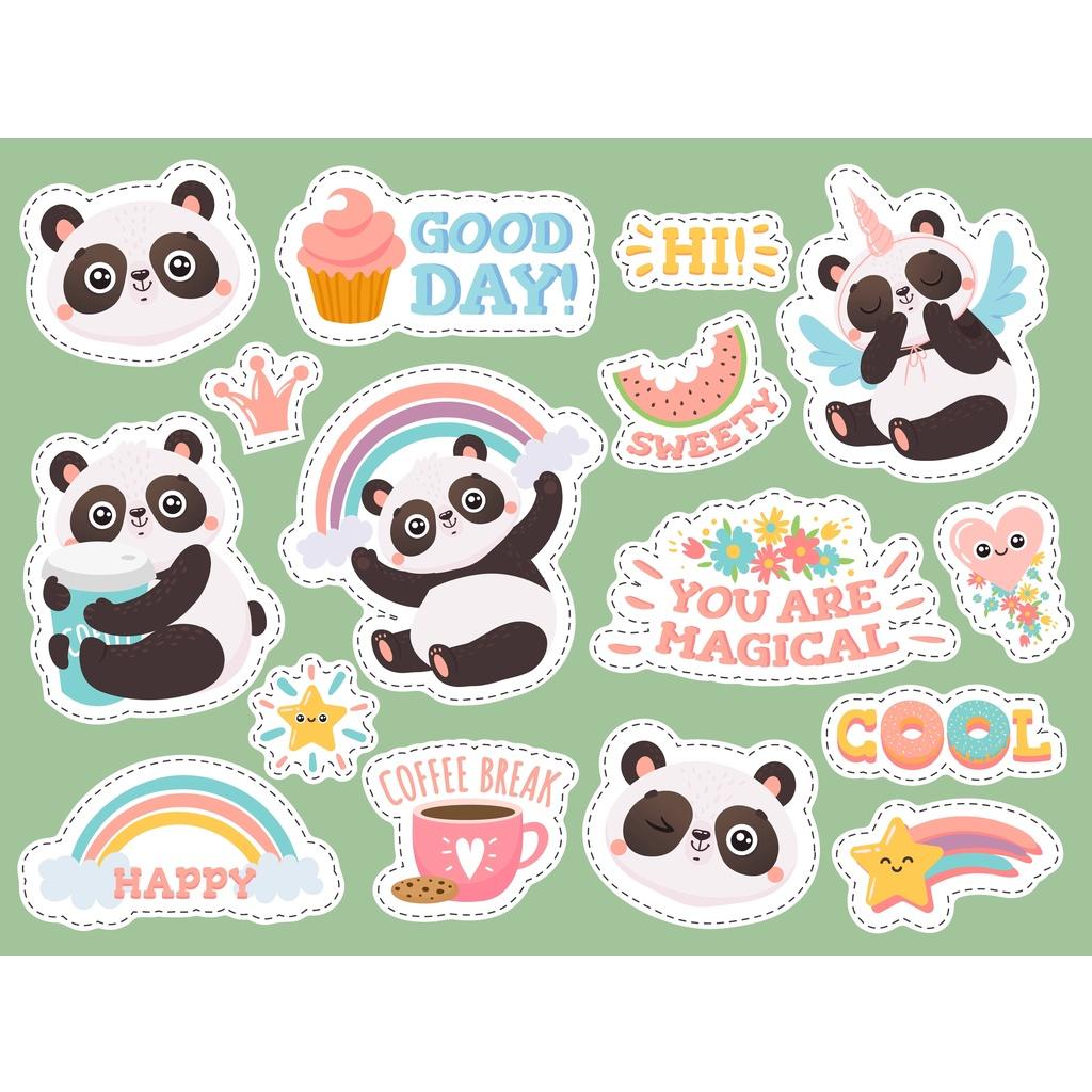 Sticker cute đáng yếu chống nước dán trang trí laptop, mũ nón bảo hiểm, vali, xe tay ga - 58764845