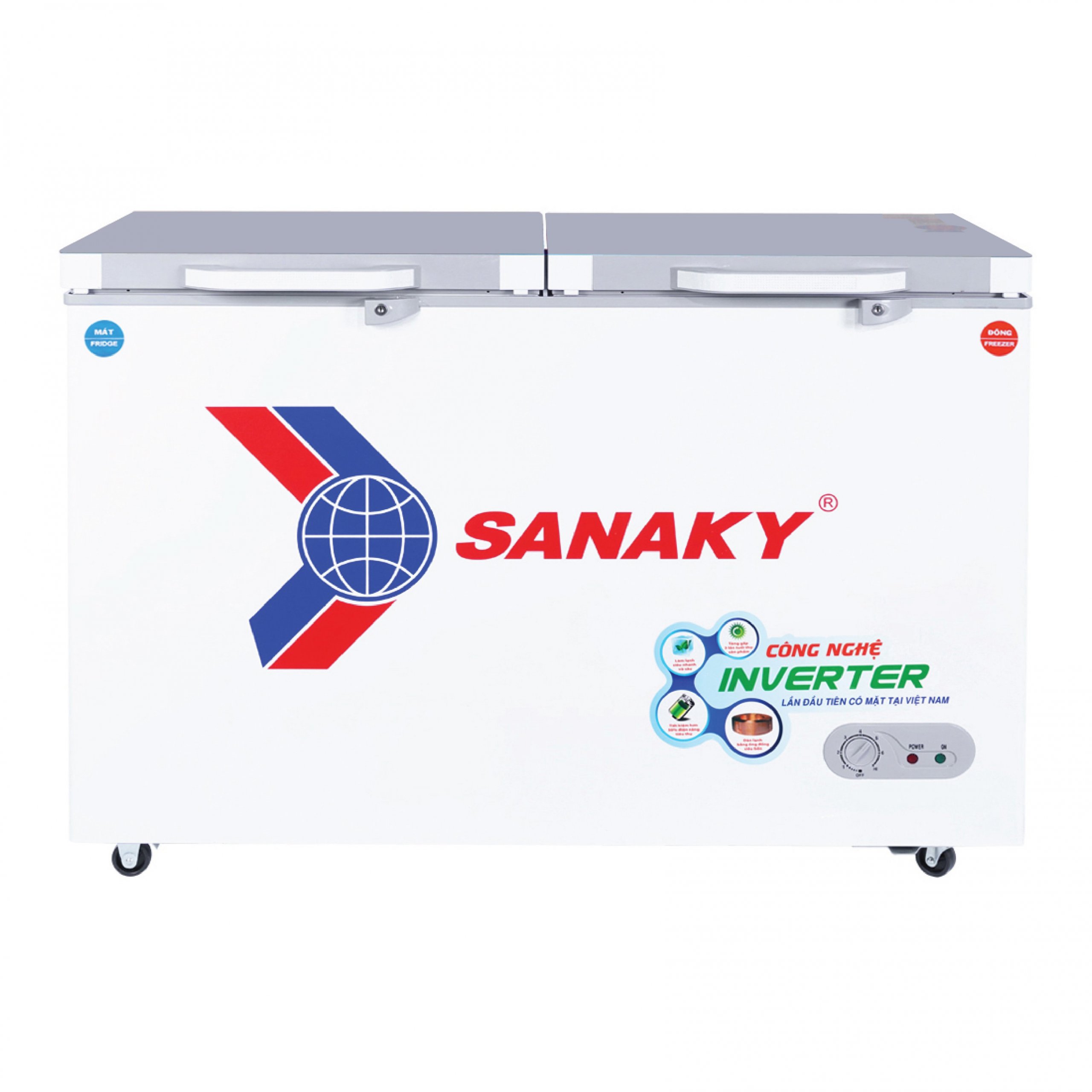 TỦ ĐÔNG MÁT INVERTER SANAKY 300 LÍT VH-4099W4K ĐỒNG - HÀNG CHÍNH HÃNG