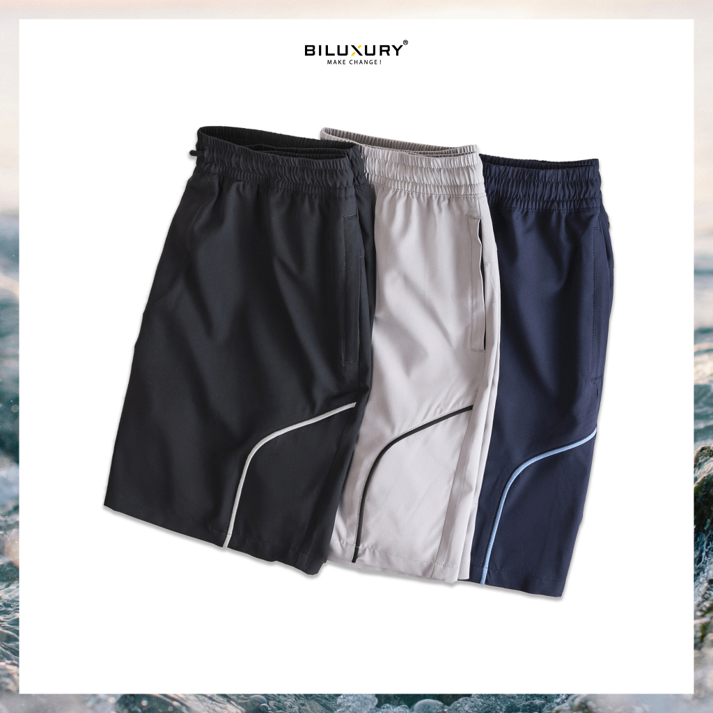 Combo 2 Quần Short Gió  6QDGT003 Biluxury Vải Thoáng Mát Không Nhăn Có Túi Tiện Lợi