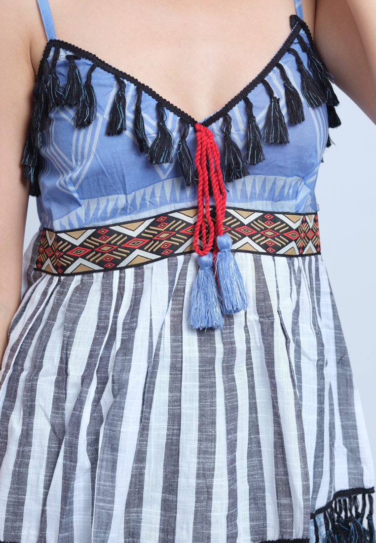 Áo Boho 2 Dây Sọc Savage Culture SC38930-BU
