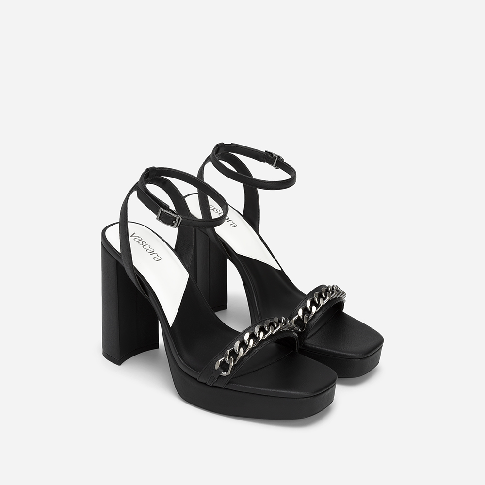 Vascara Sandal Ankle Strap Nhấn Dây Xích Trang Trí - SDN 0732