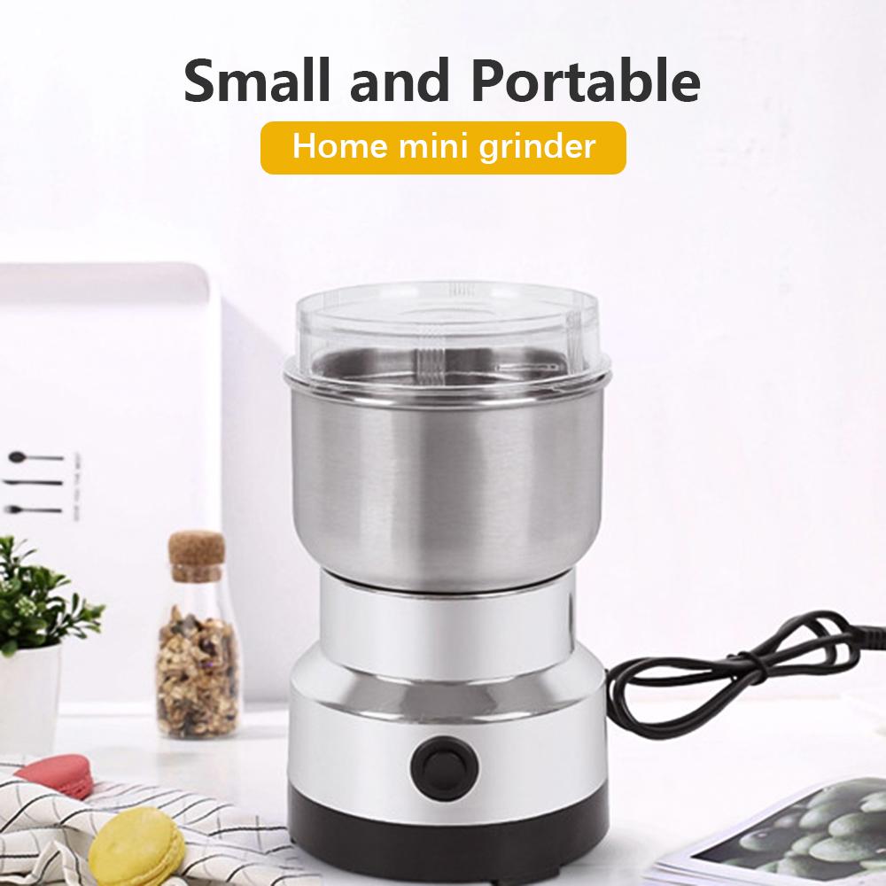 Máy Nghiền Bột Thảo Mộc Điện Mini Bằng Thép Không Gỉ Siêu Mịn Công Suất Cao 150W