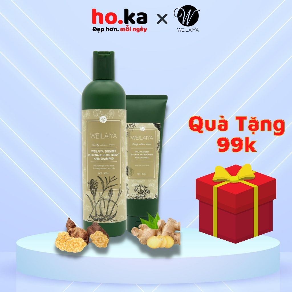 Dầu Gội Weilaiya Chính Hãng Tinh Chất Gừng Ngừa Rụng Tóc và Hỗ Trợ Mọc Tóc 400ml