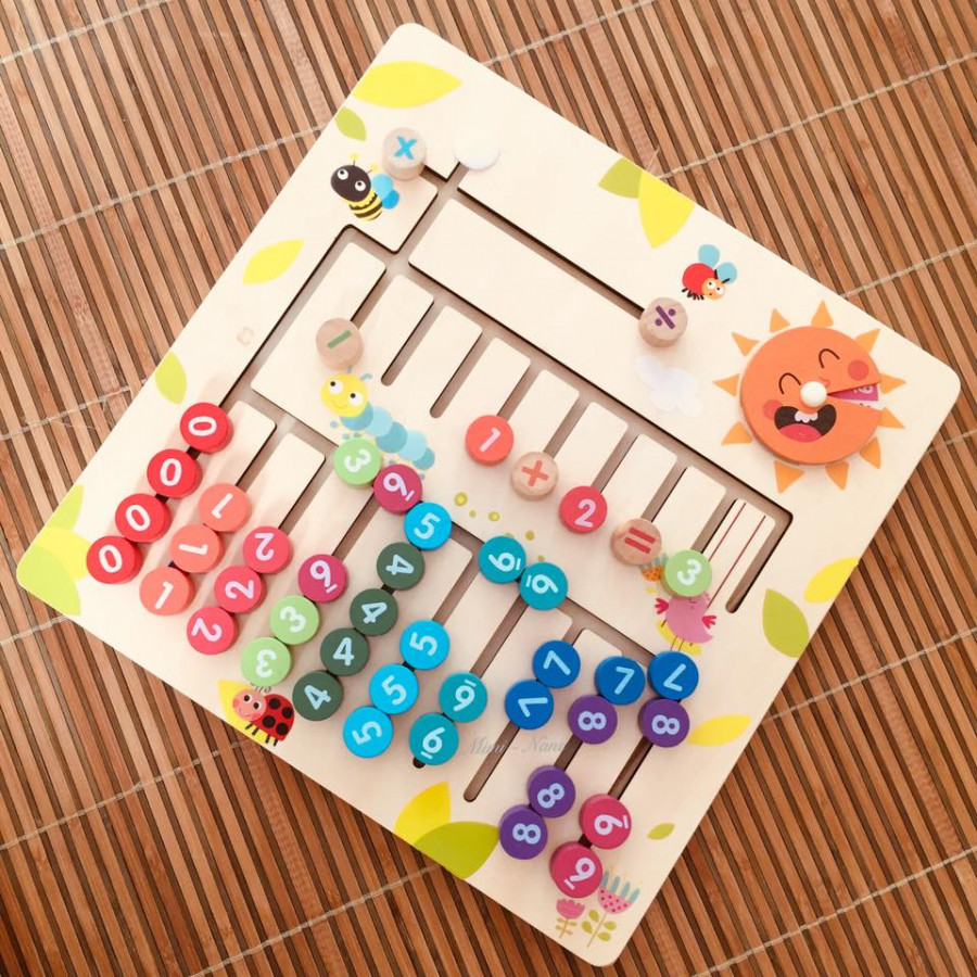 Đồ chơi gỗ - Bảng học toán gỗ