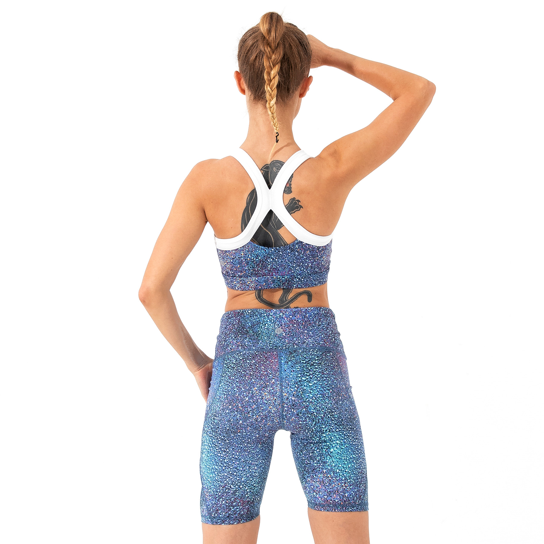 Set đồ tập Yoga Gym thiết kế cao cấp Hibi Sports H121 - Áo bra - Quần ngắn lưng cao tôn dáng - Kèm mút nâng ngực