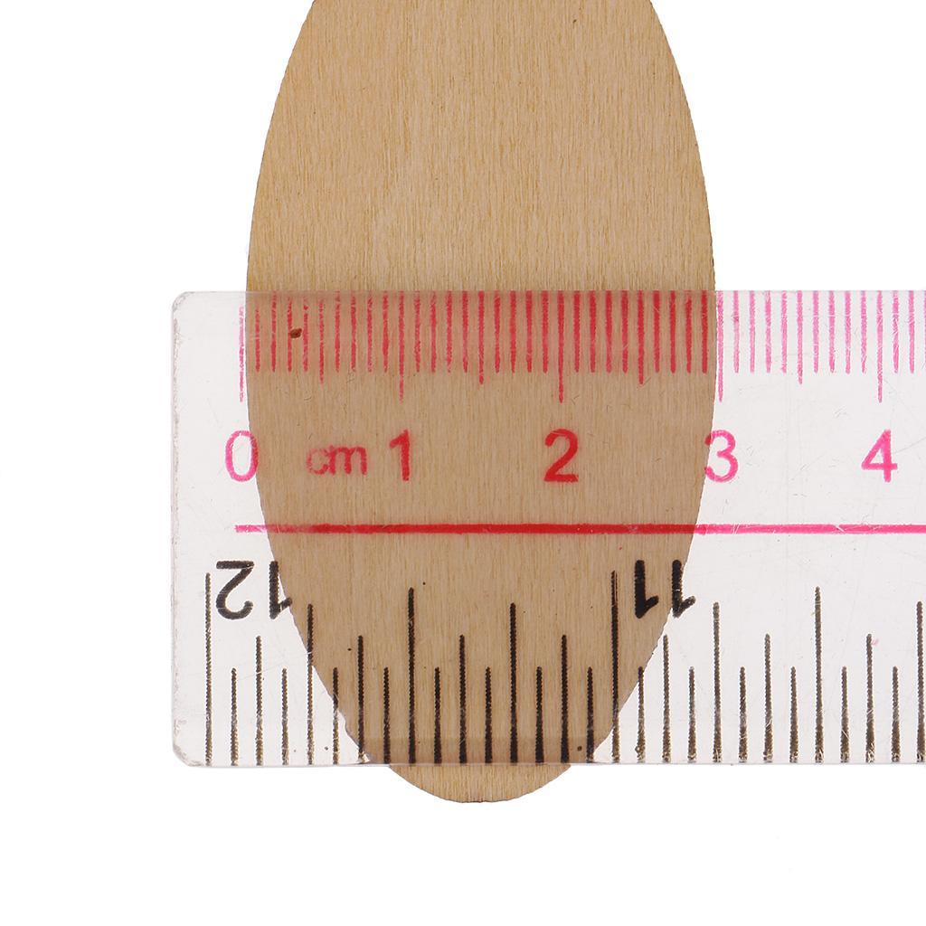3-4pack Natural Wood Pieces - Unfinished Wooden Cutouts Disc 60 x 30 mm - 20 pcs