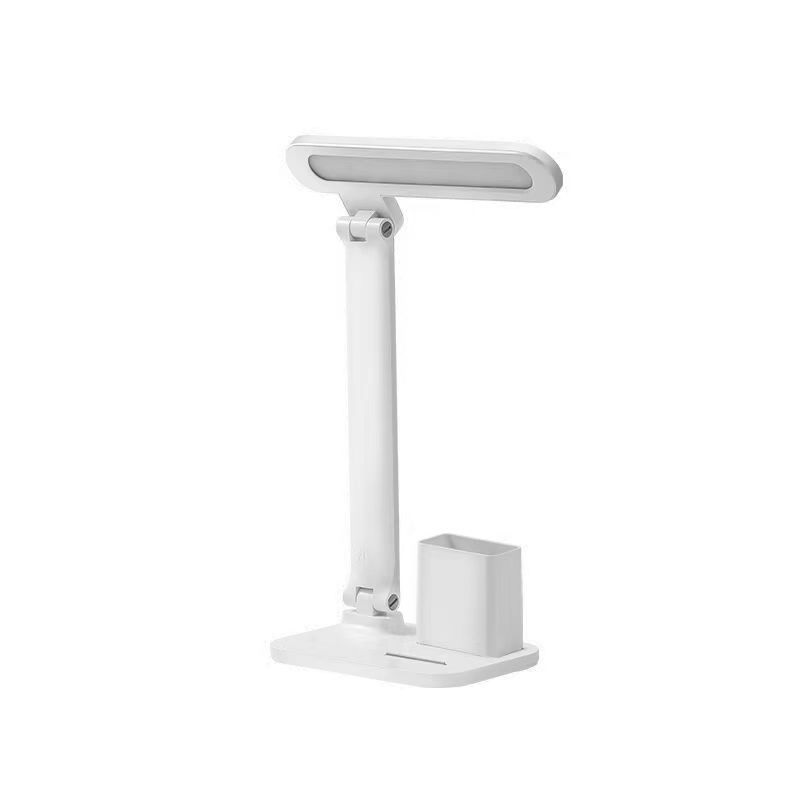 Đèn led để bàn học tích điện W6072GB có kệ đựng bút, điện thoại với 3 chế độ sáng bảo vệ mắt chống cận thị