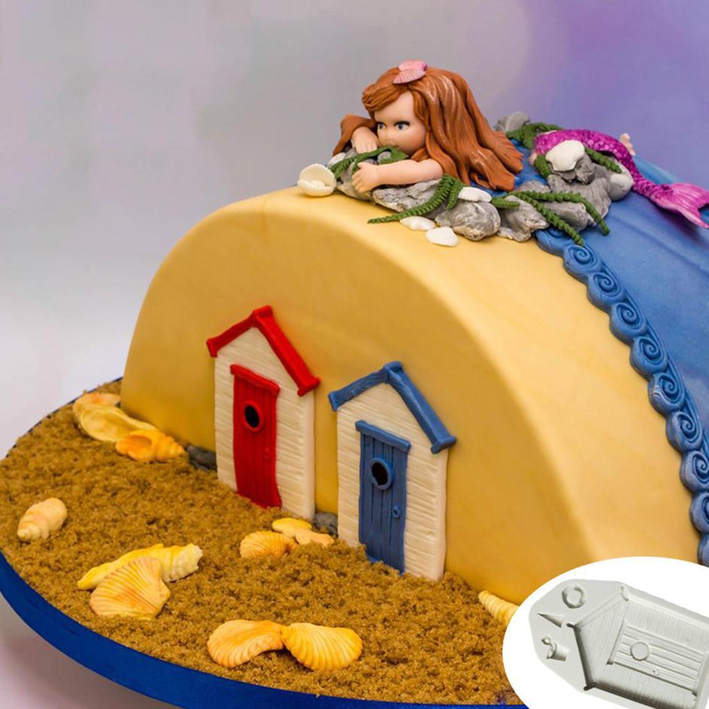 3D Wooden House Silicone Fondant Mould Cake Decorating Chocolate Baking Mold