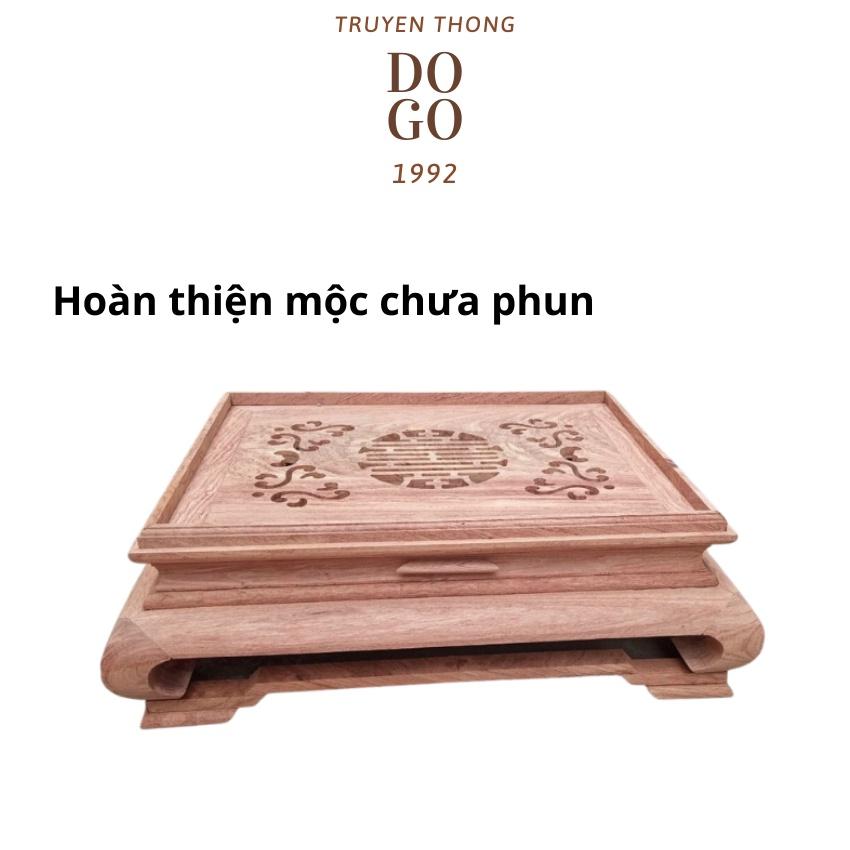 Khay trà gỗ hương cao cấp Khay để ấm trà chân quỳ kiểu mới đục trạm tinh xảo DOGO 1992