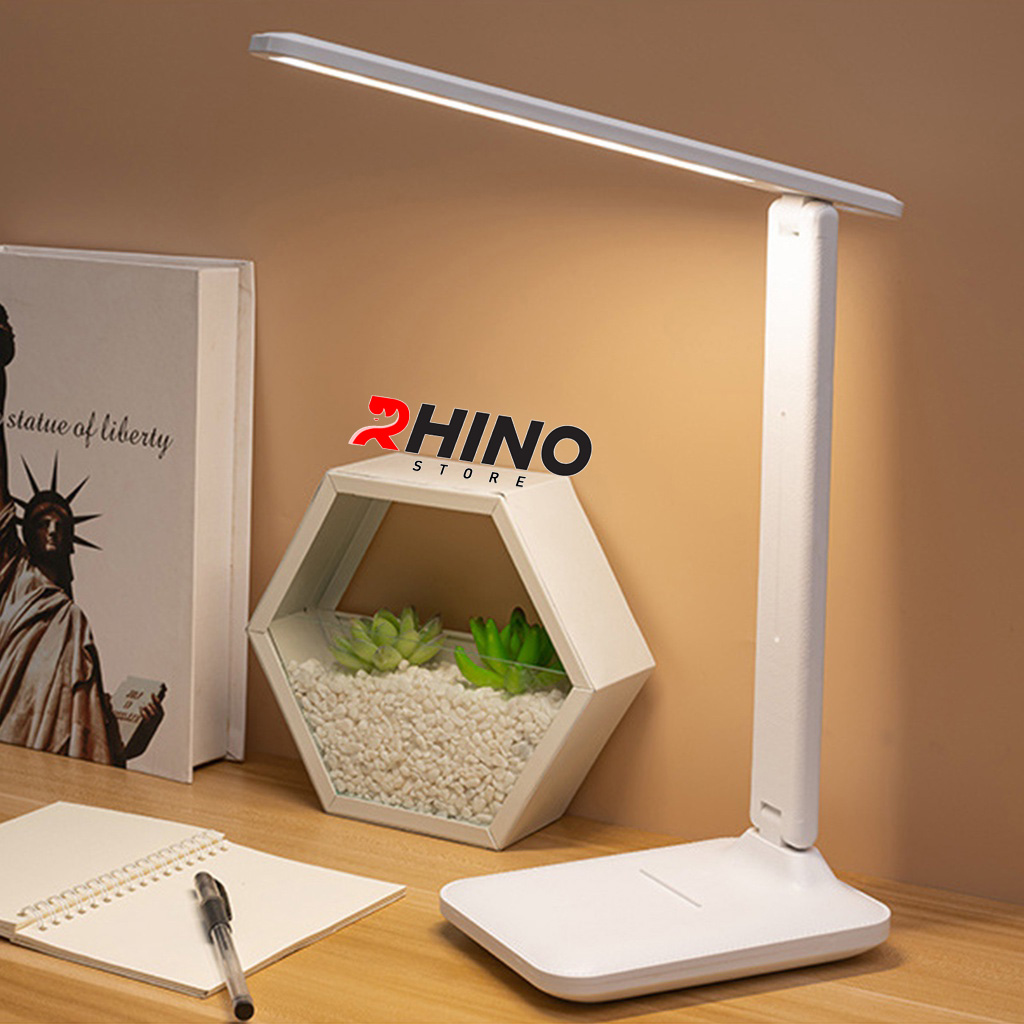 Đèn học LED bảo vệ mắt chống cận cảm ứng Rhino L201, tích điện đa năng làm việc, để bàn học