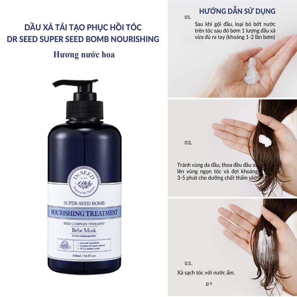 Bộ Dầu Gội Xả DR SEED Super Seed Bomb Revitalize Tái Tạo Phục Hồi Tóc Hư Tổn, Giúp Tóc Bóng Mượt, Giảm Gãy Rụng