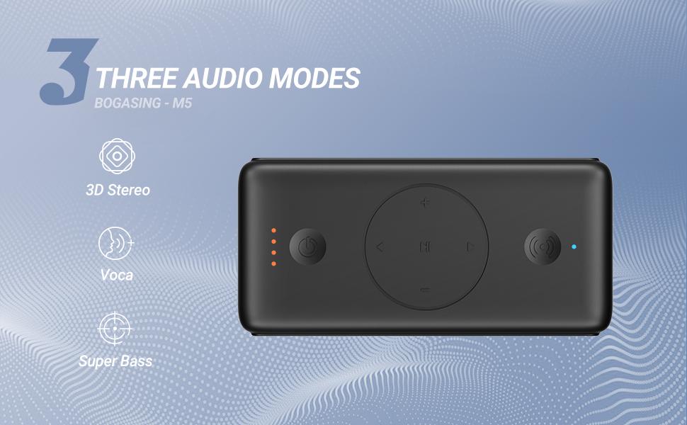 Loa Bluetooth BOGASING M5 Loa không dây Bluetooth 5.3 40W với âm thanh vòm 360 độ, chống nước IPX7, thời gian phát 30 giờ Màu sắc: Đen