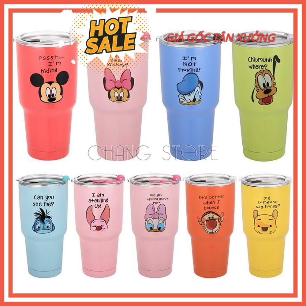 Cốc Giữ Nhiệt Thái Lan 900ml Chống Trào Tiện Lợi + Tặng Kèm Full Bộ Phụ Kiện Ống Hút Tái Sử Dụng Và Túi Đựng