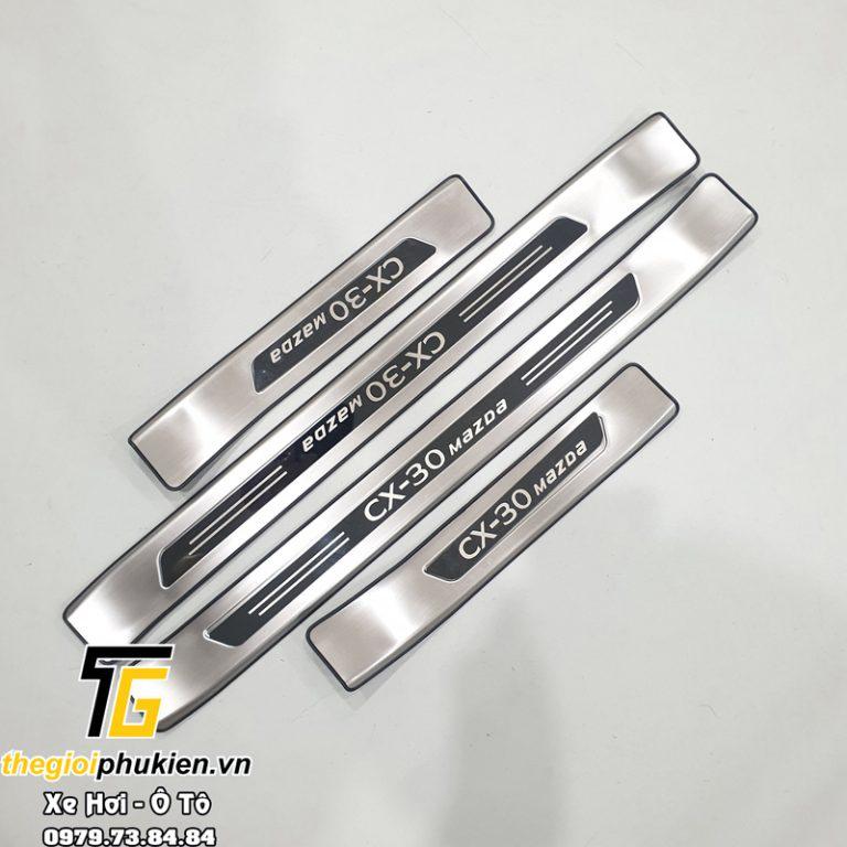 Bộ Ốp bậc cửa, Nẹp bước chân Inox Mazda CX-30, CX30