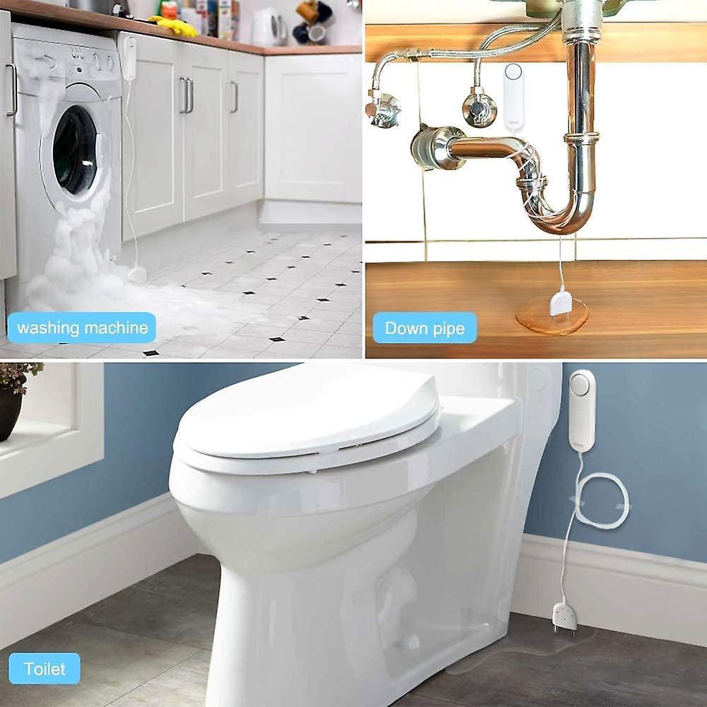 Máy dò rò rỉ nước - Máy dò nước báo động Máy dò nước không dây với báo động âm thanh và ánh sáng
