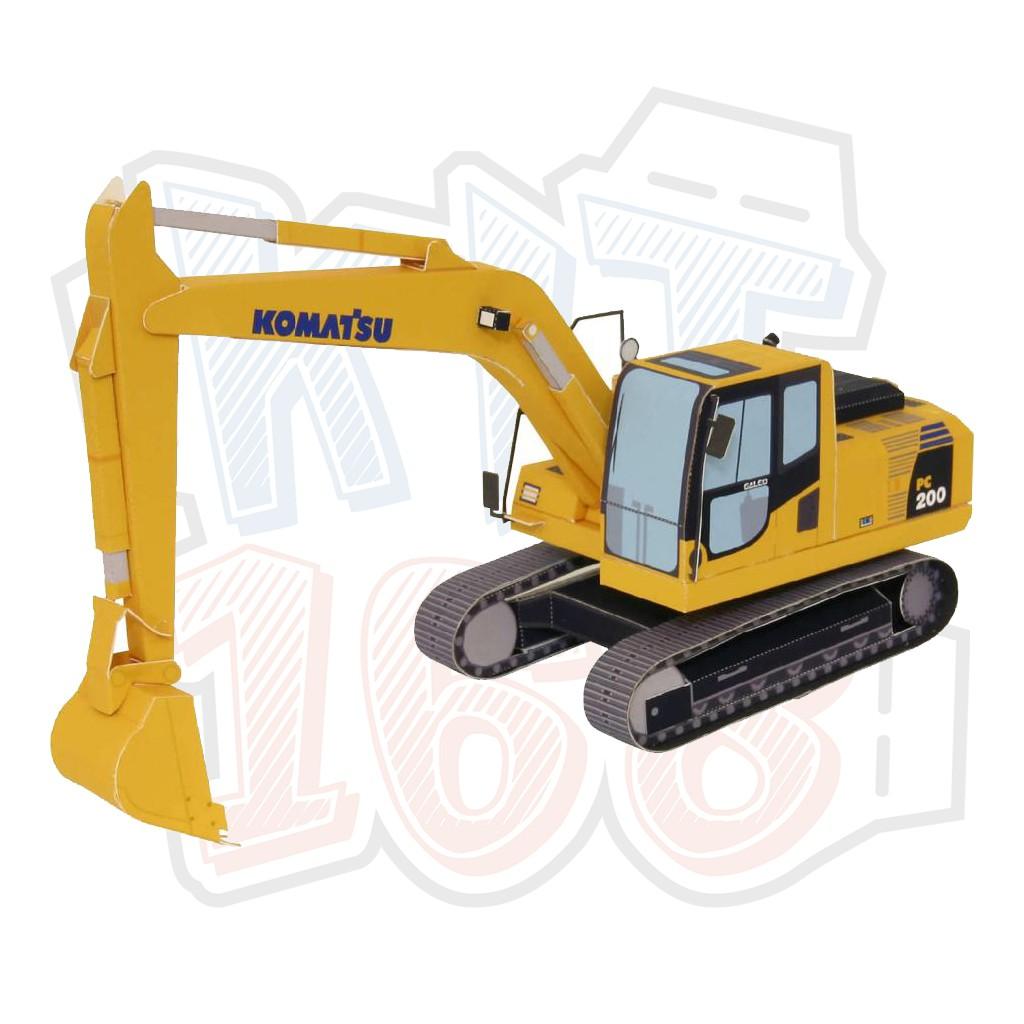 Mô hình giấy xe công trình Hydraulic Excavator