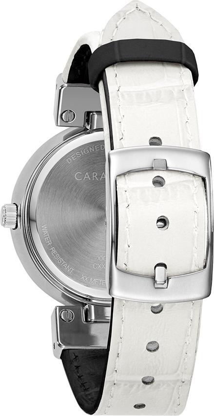 Đồng Hồ Nữ Dây Da Caravelle 43L201 (32mm) - Trắng Đen