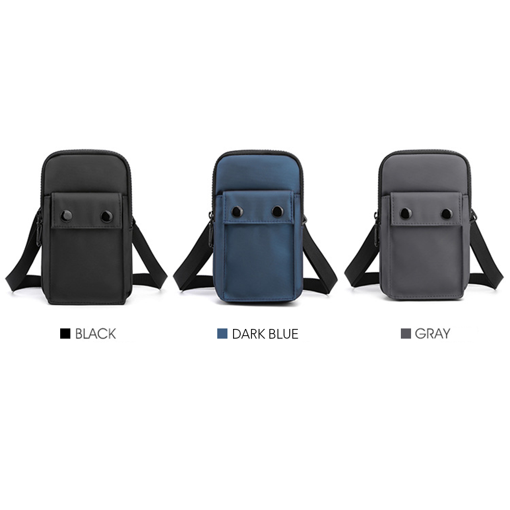 Túi Đeo Cổ Mini Bằng Nylon Chắc Chắn Đựng Điện Thoại Túi Tiền Cho Nam Kiểu Dáng Đơn Giản