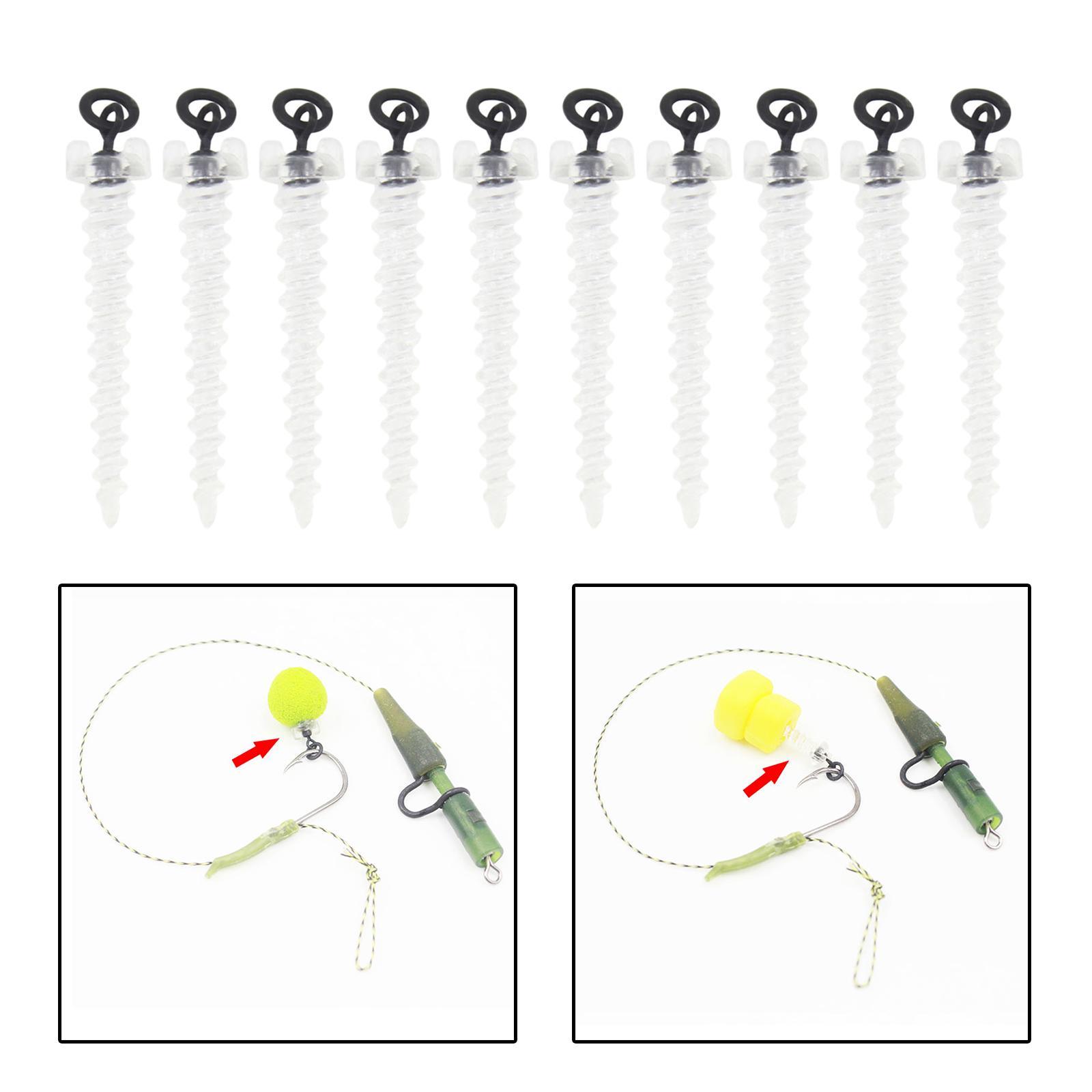 10Pcs Boilie Screw Peg with Swivel Fishing Carp Surface