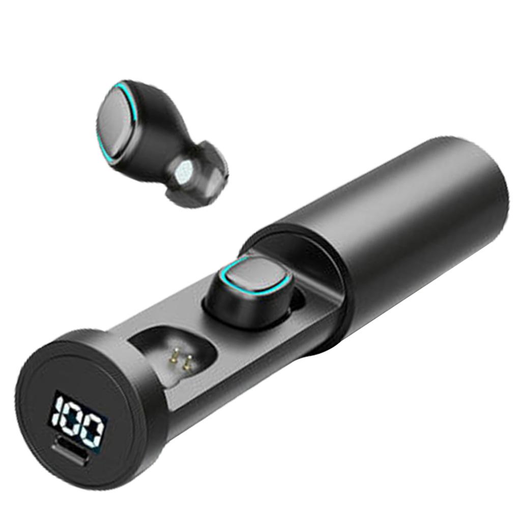TWS Bluetooth Earbuds, True Wireless Stereo Bluetooth 5.0 Earphones with Charging Case, 30H Playtime Fingerprint Touch Control Deep Bass Headset