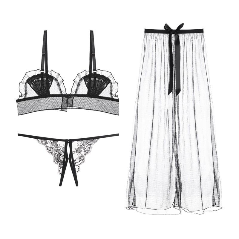 Bộ ngủ voan xuyên thấu J421