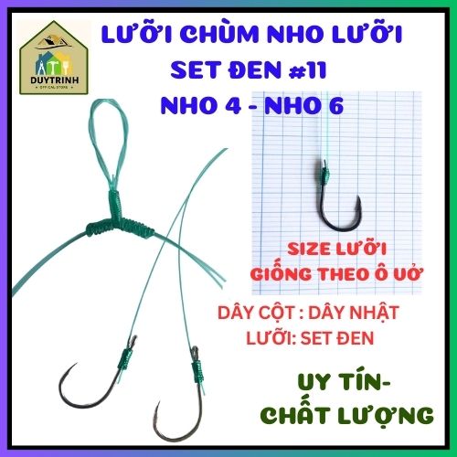 Lưỡi Chùm Nho Set Đen Câu Câu Cá Tra , cá chim, săn hàng giá rẻ nho 4 - nho 6