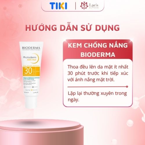 Chống nắng dành cho da mụn Bioderma Photoderm Akn Mat SPF30 - 40ml
