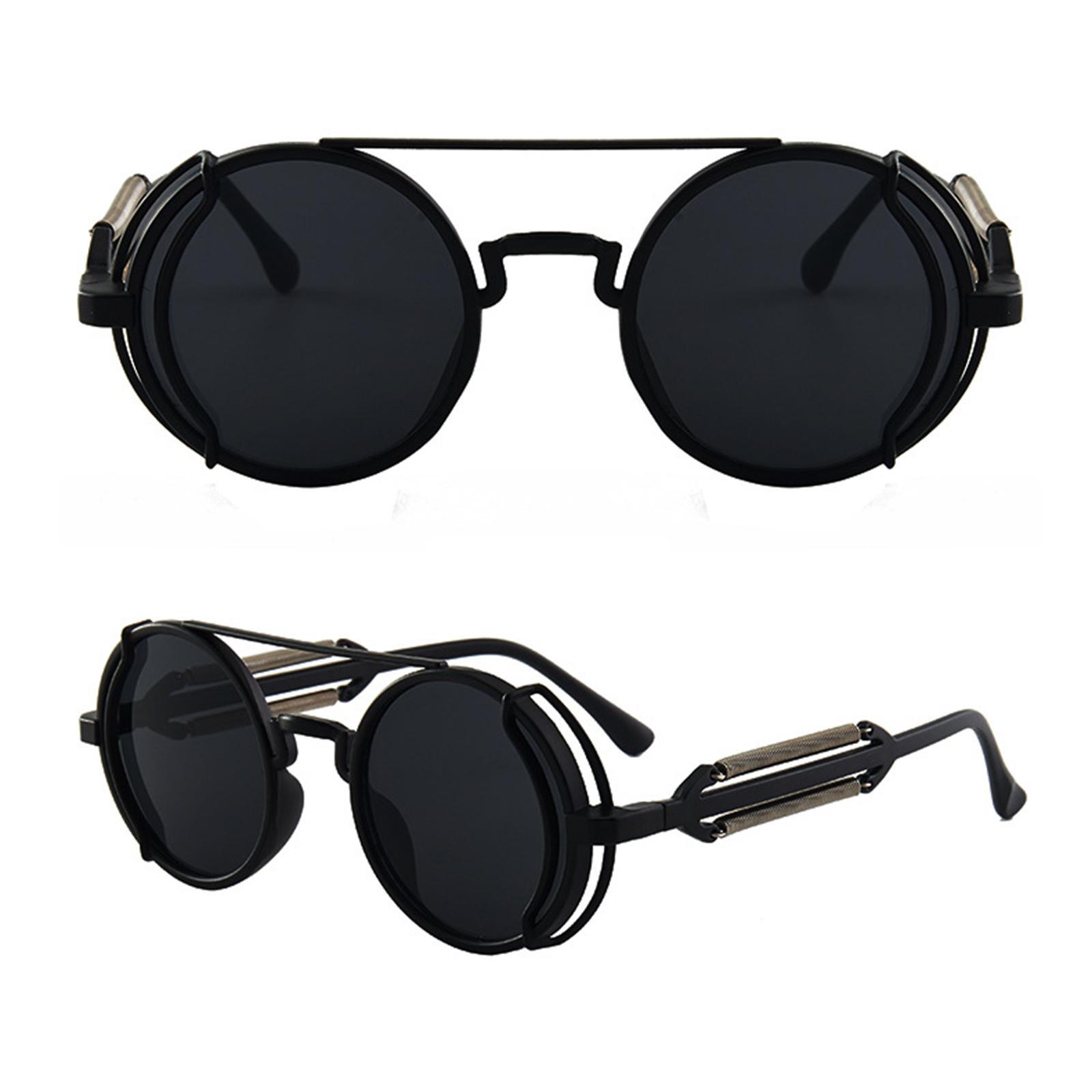 Retro Round Sunglasses Vintage Glasses for Driving Outdoor Sports Women Men Cosplay