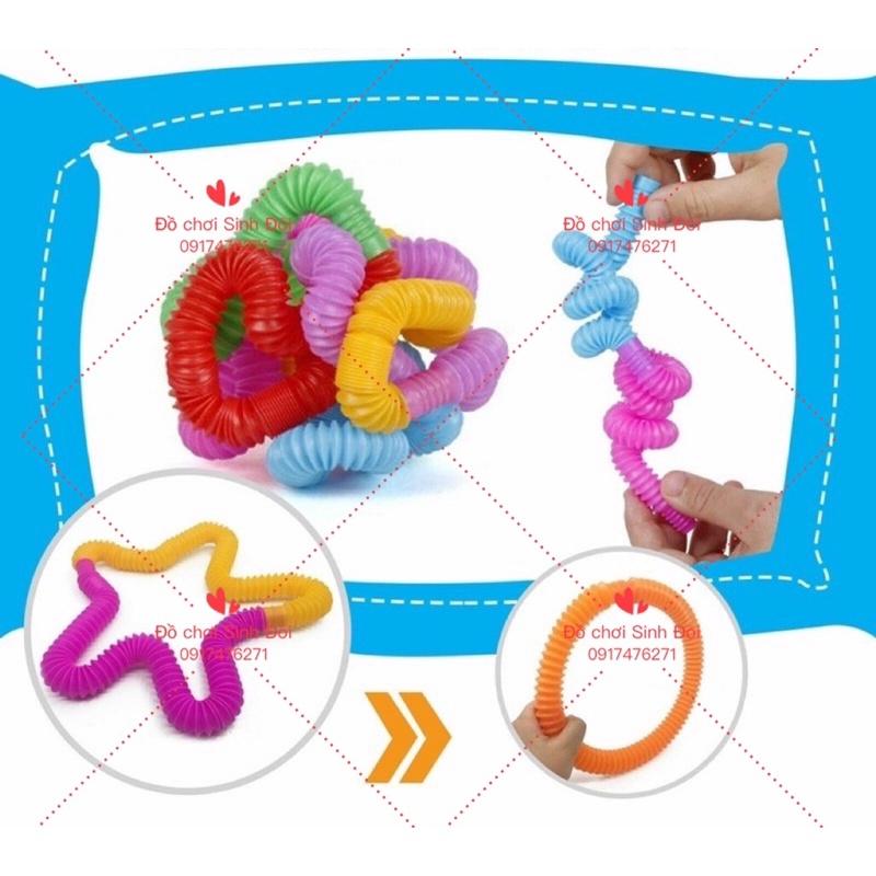 Ống lò xo xếp hình có đèn - 1 ống màu ngẫu nhiên