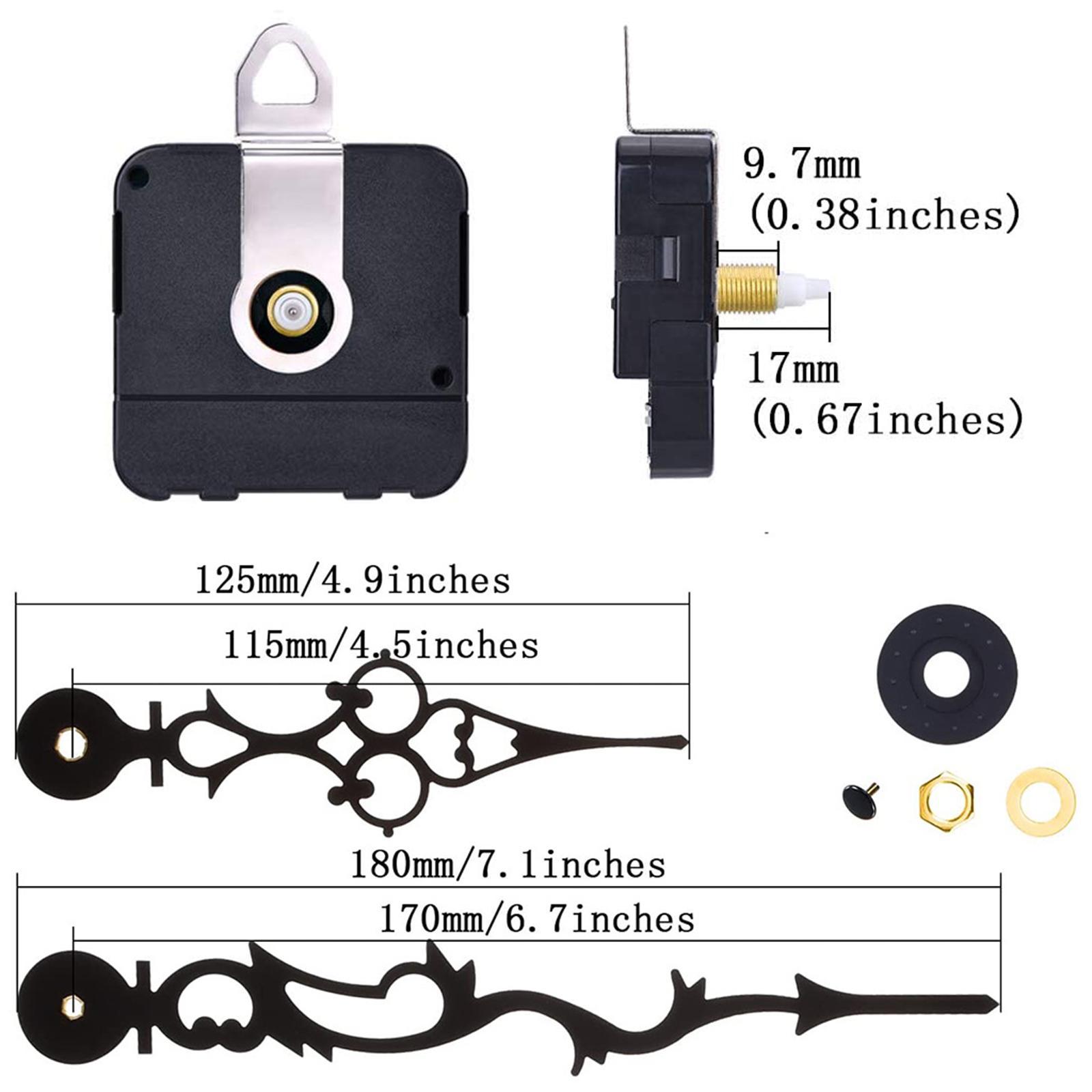 Simple DIY Wall Clock Movement Mechanism 3 Hands Repair Kit Fittings