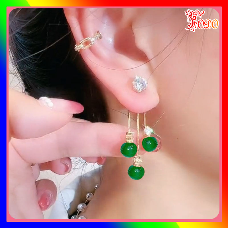 Bông tai kiểu xuân hè TM621 đi dạo xu hướng mới Hàn Quốc đi học đáng yêu đính đá S925 -